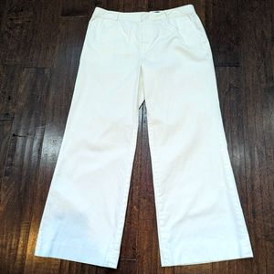 Classic Women's Ralph Lauren Premium Off-White Size 12 Cotton Pants